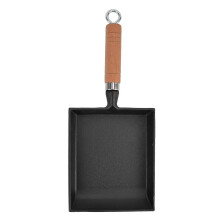 Thickened Frying Pan, 15.5CM Diameter Cast Iron Professional Cookware Flat Bottomed Non Stick Frying