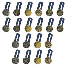 Set di 20 bottoni estensibili per pantaloni, fibbia decorativa per pantaloni, clip per decorazioni