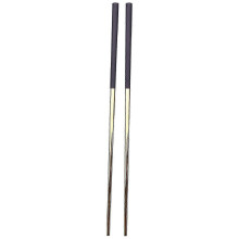 5 Paar Essstäbchen aus Edelstahl, chinesisches Gold-Set, schwarzes Metall-Essstäbchen-Set für Sushi-Geschirr