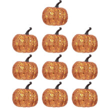 Lot de 10 citrouilles artificielles pour Halloween, récolte d'automne, décorations en mousse