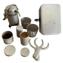 Campingkoffieset, vintage espressomachineset voor op reis en op de camping