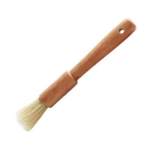 Brosse à huile avec manche en bois pour pâtisserie, pain, pâtisserie, barbecue, ronde