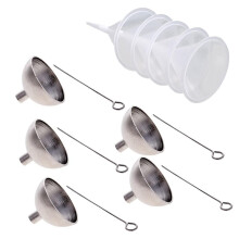 10 Stück Mini-Trichter-Set aus Edelstahl und Kunststoff zum Befüllen von Urnenschmuck