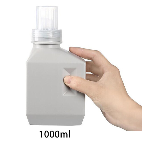 2xLaundry Bottle with Label Large Capacity for Detergent Home Use Gray 1000ML 1