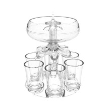 Dispensador de bebidas para fiestas con juego de 6 vasos de chupito - Dispensador de licor acrílico