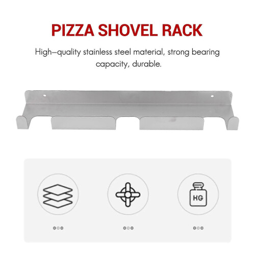 Support robuste pour pelle à pizza en acier inoxydable brossé 2