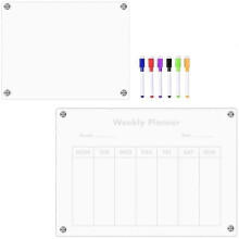 1 ensemble de tableau effaçable à sec pour réfrigérateur, tableau magnétique en acrylique pour messages,