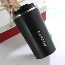 Tasse à café double en acier inoxydable 380 ml, grande tasse isotherme épaisse pour voiture, tasse de