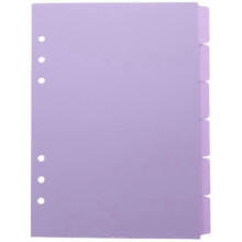 Lot de 6 intercalaires de rechange pour classeur, 6 trous, avec onglets