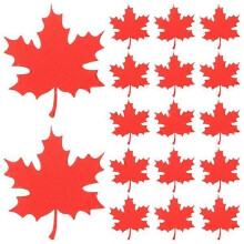 Lot de 20 feuilles d'automne en papier pailleté, décorations décoratives en forme de feuilles d'érable