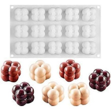 Moule Ă bougie en silicone, lot de 15 moules Ă bougie, moule Ă bougie fondant 3D DIY pour bougies, fait