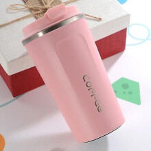 Tasse à café double en acier inoxydable 380 ml, grande tasse isotherme épaisse pour voiture, voyage