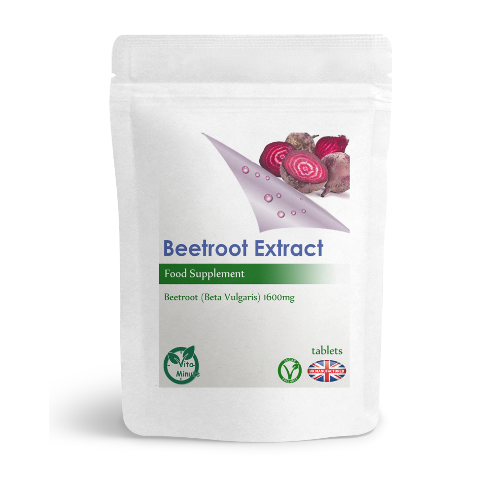 Vitaminute Beetroot Extract 1600Mg - 180 Vegan Tablets For Heart Health & Blood Pressure Support (Beta Vulgaris)
