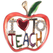Broche pomme pour la fête des enseignants, broche pomme décorative, badge de sac, épingle à revers,