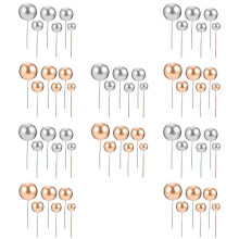 Lot de 8 pinces à nappe promotionnelles en acier inoxydable (4 cm x 8 cm)