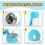 ()Perforated Plastic Wall Shelf Kit No Drilling - For Home, Kitchen, Bathroom, Office - White 2