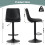 MCC Set of 2 Height Adjustable Kitchen BarStool with Footrest Stefan BLACK 1