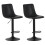 MCC Set of 2 Height Adjustable Kitchen BarStool with Footrest Stefan BLACK 3