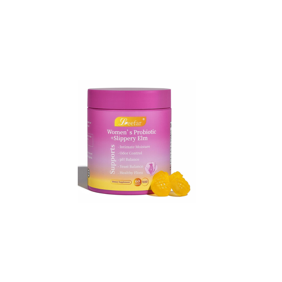 Feminine Probiotics Gummies- All in One Solution with Slippery Elm and Prebiotics&Lactobacillus Probiotic Blend for Women's pH Balance and Dryness