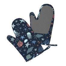 Gants de cuisine antidérapants et résistants à la chaleur, motif tomate et fruits, 1 paire