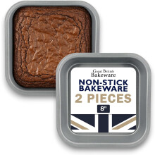 Samuel Groves 8" Non Stick Twin Pack Square Sandwich Brownie Tin