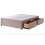 (Grey Plush, 4ft Small Double(2 Drawer Same Side)) Divan Bed Base Upholstered Plush Velvet 6