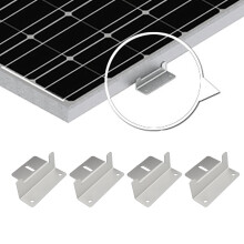 4 Stück Aluminium Solarpanel Z-Bügel Montageset für Wohnmobil, Boot, Anhänger