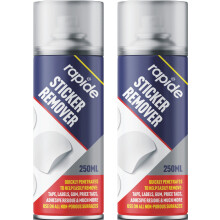 2 x 250ml Sticker Gum Goo Remover Spray Can Label Tags Strong Adhesive