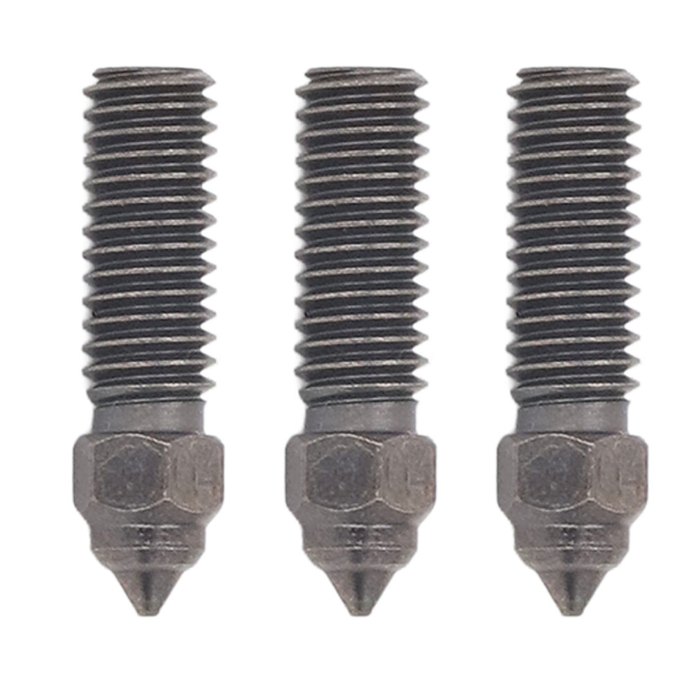 3PCS Hardened Steel Nozzles High Flow Nozzle Kit 3D Printer Extruder Nozzle for Sovol Sv06 Plus 1.75mm Filament 0.4mm