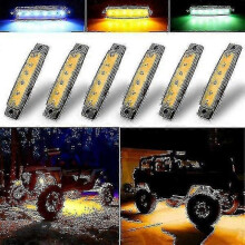 Pod Led Lights, Waterproof Underglow Neon Lights, Led Under Glow Lights, Car Decoration Lights, Green, 12v, 6pcs