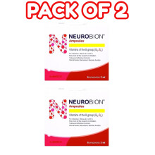(PACK OF 2) Neurobion B-Complex Vitamin Ampoules 6 x 3ml Fast-Absorbing Nerve & Energy Support Injection Formula