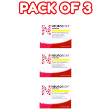 (PACK OF 3) Neurobion B-Complex Vitamin Ampoules 6 x 3ml Fast-Absorbing Nerve & Energy Support Injection Formula
