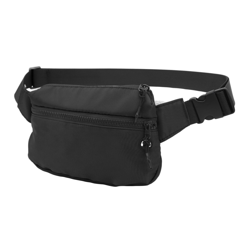 Sports Waist Bag Large Capacity Waterproof Nylon Fanny Pack Belt Bag with Headphone Hole for Workout Running Traveling Black-image-OPC-PHS227N-NEW