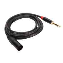 XLR Male to TRS Cable 1/4in Balanced 6.35mm Audio for Electric Guitar Tuner Microphone 2meter