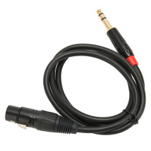 XLR Female to TRS Cable 3 Pin XLR to 6.35mm TRS Audio Stereo Plug Cable 1m for Music