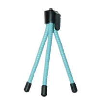 Portable Desktop Mini Flexible Tripod Stand Panasonic Canon Kodak Sony Nikon Fujifilm - Blue