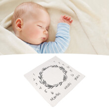 Baby-Monats-Meilenstein-Decke 100 x 100 cm Farbe