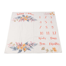 Baby-Meilenstein-Decke Blumenmuster 39,4x39,4 Zoll