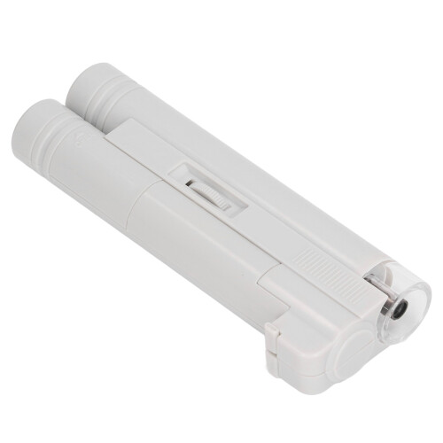 LED Lighted Pocket Microscope 150X Double Tube Portable Handheld Microscopes with Scale
