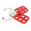Lockout-Hasp 6-Loch isoliert Rot/Silber 11