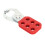 Lockout-Hasp 6-Loch isoliert Rot/Silber 16