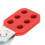 Lockout-Hasp 6-Loch isoliert Rot/Silber 7
