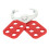 Lockout-Hasp 6-Loch isoliert Rot/Silber 12