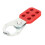 Lockout-Hasp 6-Loch isoliert Rot/Silber 15