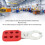 Lockout-Hasp 6-Loch isoliert Rot/Silber 3