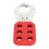 Lockout-Hasp 6-Loch isoliert Rot/Silber 2