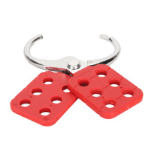 Lockout-Hasp 6 Löcher Aluminiumlegierung Rot & Silber