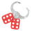 6-Loch-Sperrhasp, Stahl, Rot & Silber 10