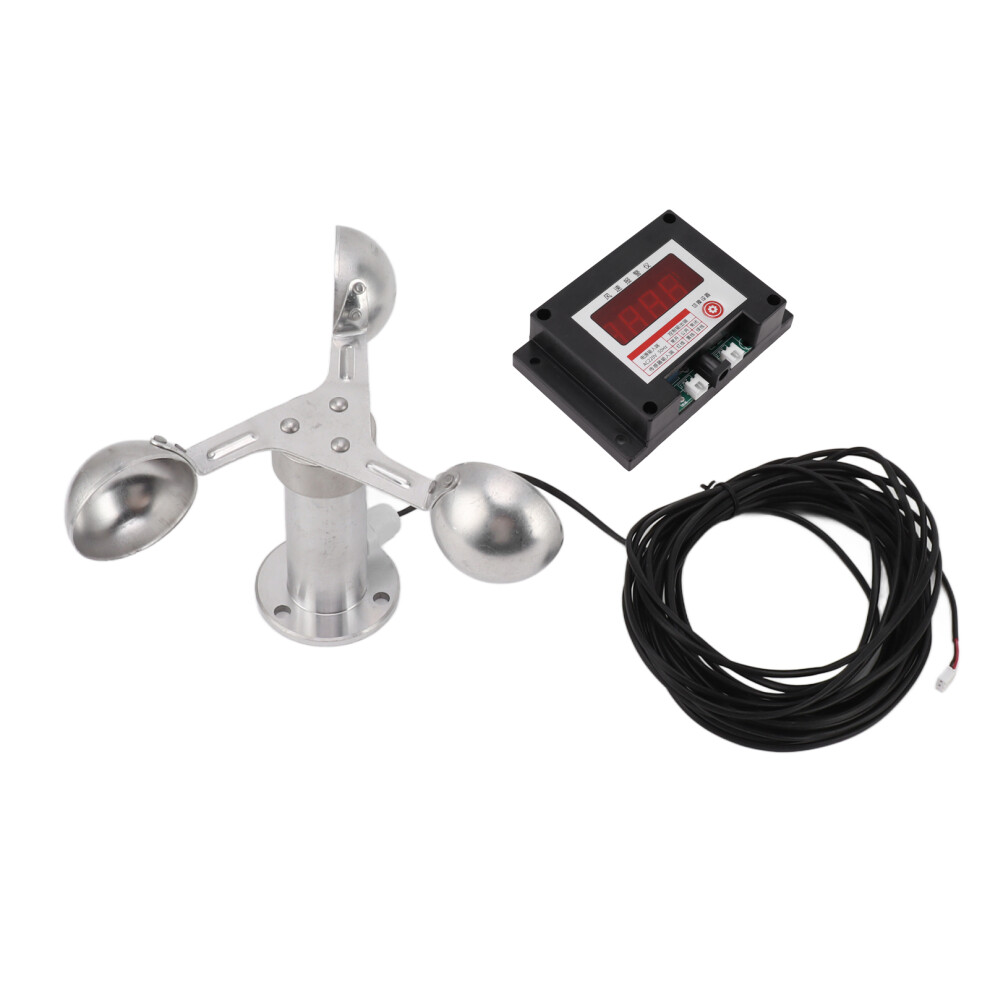 Tower Crane Anemometer Alarm Wind Speed Meter Weather Station Wind Speed Alarm 3 Cup Wind Cup 220V 7891317246327