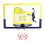 Mini Basketballkorb PC - Mini Gelb-Blau schwarzer Rahmen 14